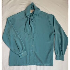 Vintage 80's/90's Country Sophisticates by Pendleton Scarf Neck Blouse Size 12